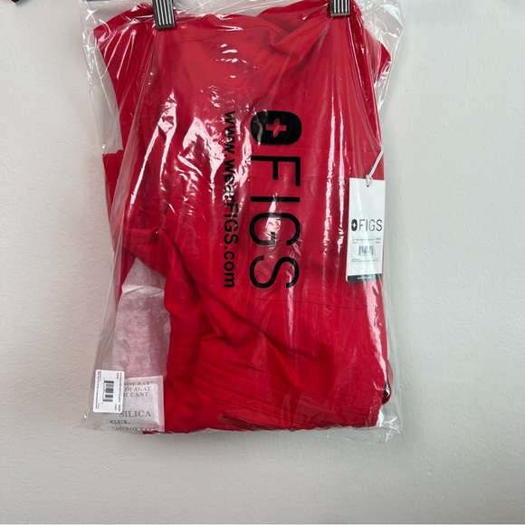 Pop Red LNY Figs Jogger Jumpsuit - Picture 2 of 4